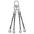 516 inch x 5 foot Domestic Adjustable 4 Leg Chain Sling w Crosby Grab Hooks Grade 100 image 1 of 2