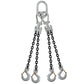 38 inch x 15 foot Domestic Adjustable 4 Leg Chain Sling w Crosby Sling Hooks Grade 100 image 1 of 2