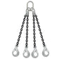 38 inch x 18 foot Domestic 4 Leg Chain Sling w Crosby SelfLocking Hooks Grade 100 image 1 of 2