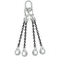 38 inch x 10 foot Domestic Adjustable 4 Leg Chain Sling w Crosby SelfLocking Hooks Grade 100 image 1 of 2