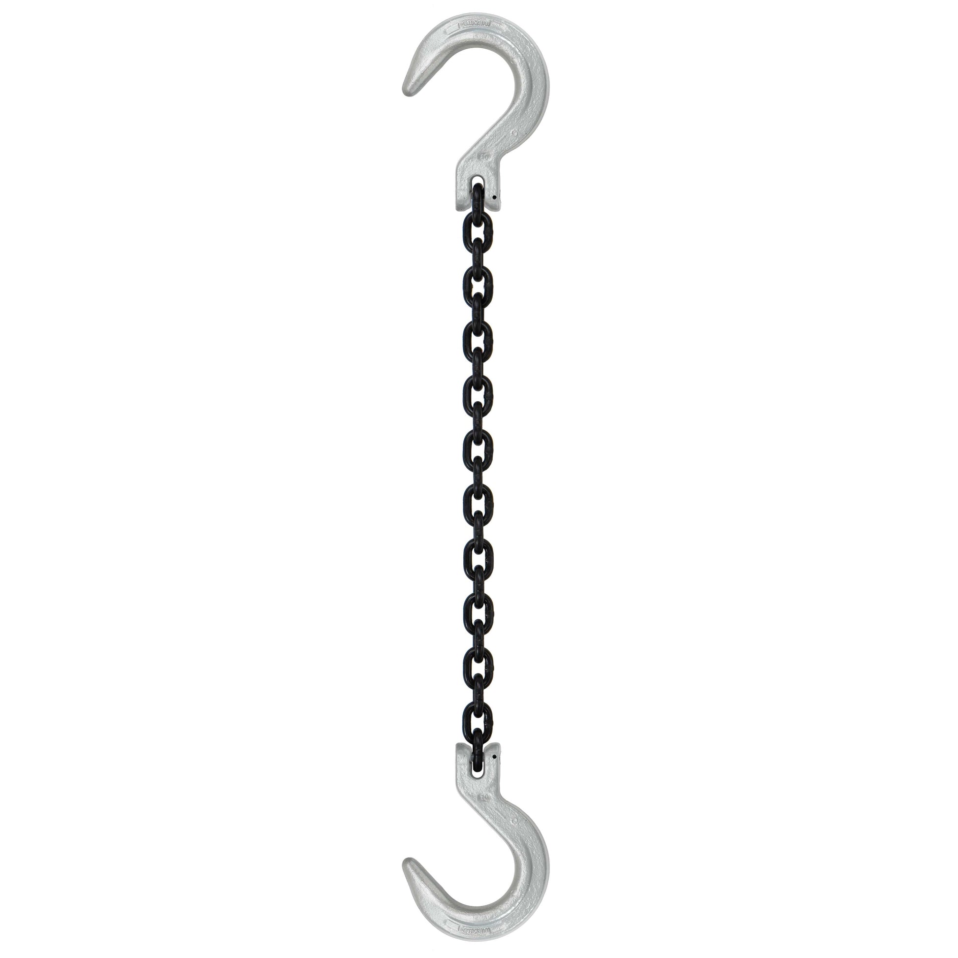 516 inch x 8 foot Domestic Single Leg Chain Sling w Crosby Foundry & Foundry Hooks Grade 100 image 1 of 2