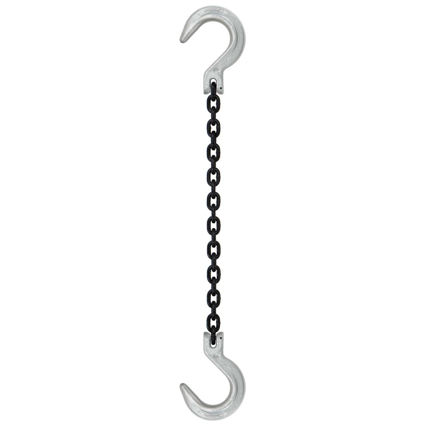 12 inch x 18 foot Domestic Single Leg Chain Sling w Crosby Foundry & Foundry Hooks Grade 100 image 1 of 2