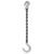 516 inch x 4 foot Domestic Single Leg Chain Sling w Crosby Grab & Foundry Hooks Grade 100 image 1 of 2