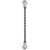58 inch x 8 foot Domestic Single Leg Chain Sling w Crosby Grab & Grab Hooks Grade 100 image 1 of 2