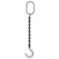 58 inch x 3 foot Domestic Single Leg Chain Sling w Crosby Foundry Hook Grade 100 image 1 of 2
