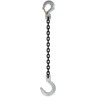 12 inch x 3 foot Domestic Single Leg Chain Sling w Crosby Sling & Foundry Hooks Grade 100 image 1 of 2