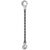 516 inch x 3 foot Domestic Single Leg Chain Sling w Crosby Grab & SelfLocking Hooks Grade 100 image 1 of 2