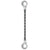 38 inch x 5 foot Domestic Single Leg Chain Sling w Crosby SelfLocking & SelfLocking Hooks Grade 100 image 1 of 2