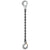 516 inch x 14 foot Domestic Single Leg Chain Sling w Crosby Sling & SelfLocking Hooks Grade 100 image 1 of 2