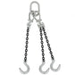 38 inch x 5 foot Domestic Adjustable 3 Leg Chain Sling w Crosby Foundry Hooks Grade 100 image 1 of 2