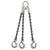 38 inch x 14 foot Domestic 3 Leg Chain Sling w Crosby Sling Hooks Grade 100 image 1 of 2