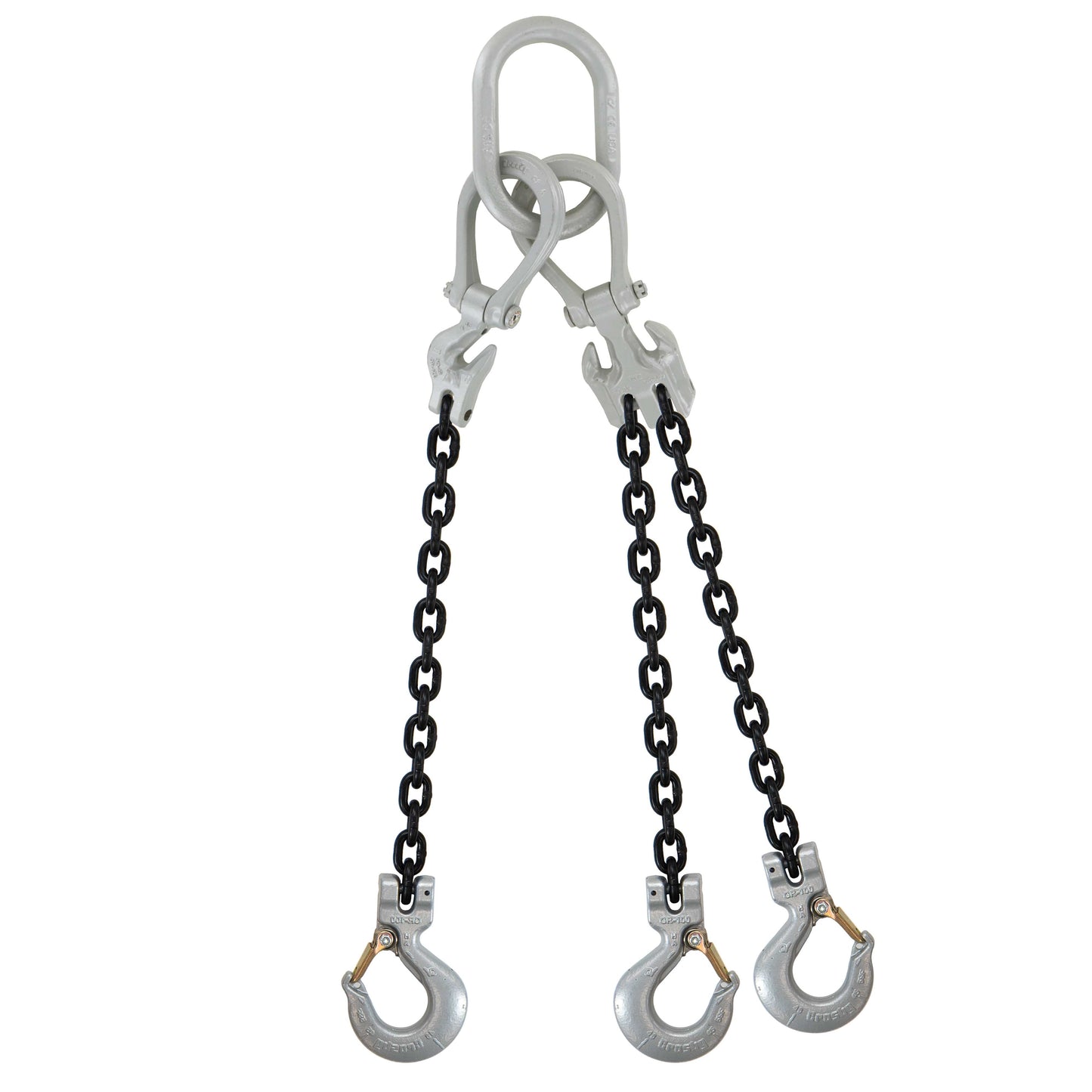 516 inch x 5 foot Domestic Adjustable 3 Leg Chain Sling w Crosby Sling Hooks Grade 100 image 1 of 2