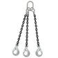 5/16" x 16' - Domestic 3 Leg Chain Sling w/ Crosby Self-Locking Hooks - Grade 100