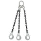 9/32" x 12' - 3 Leg Chain Sling w/ Self-Locking Hooks - Grade 100