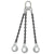 12 inch x 10 foot Domestic 3 Leg Chain Sling w Crosby SelfLocking Hooks Grade 100 image 1 of 2