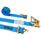 2 inch x 20 foot Blue Ratchet Strap w F Track & Spring EFittings image 1 of 8