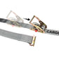 2 inch x 16 foot Gray Sliding E Track Ratchet Strap w Spring EFittings image 1 of 9