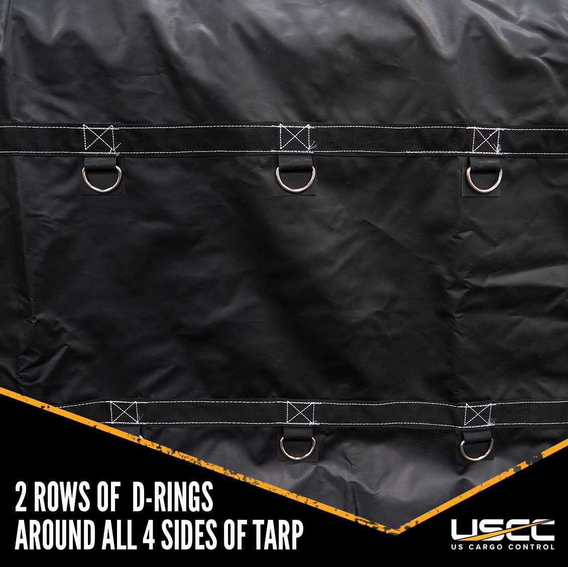 Heavy Duty Coil Tarp 7 footx7 footx7 foot 18 oz Black Tarp image 5 of 8