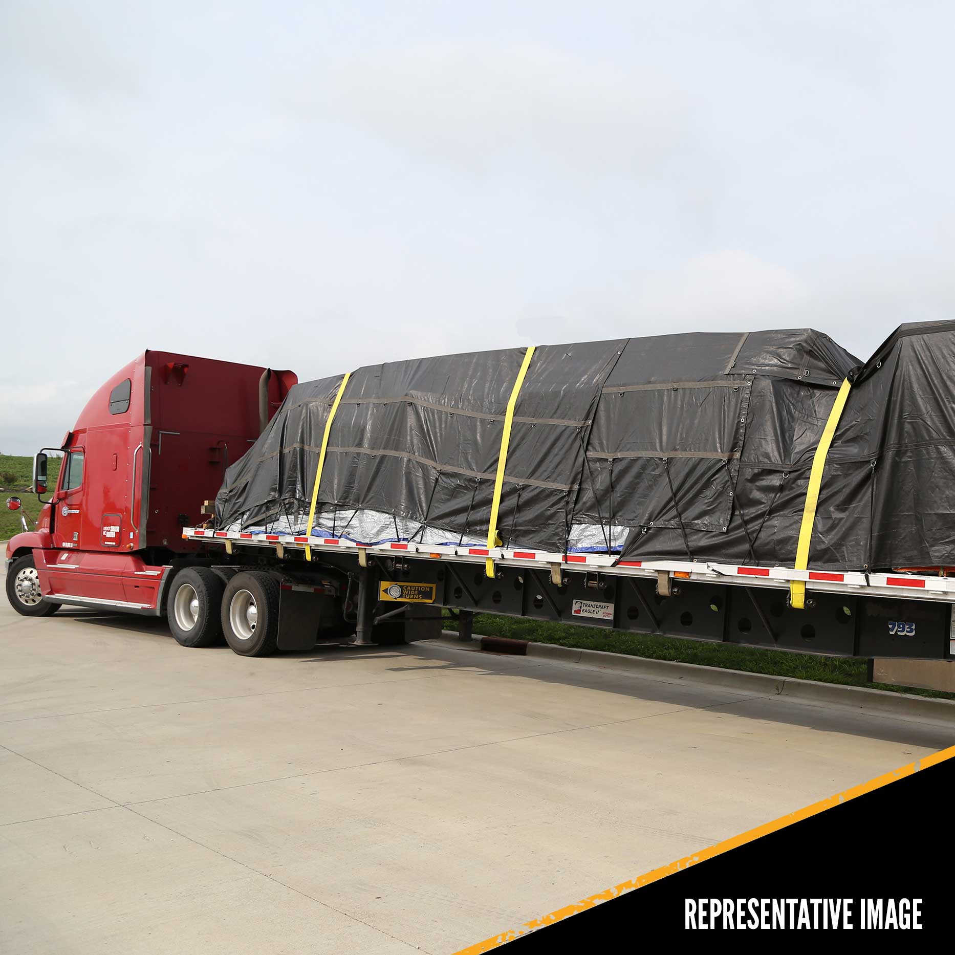 Heavy Duty Machinery Tarp 24 foot x 24 foot 18 oz Black Tarp image 9 of 9