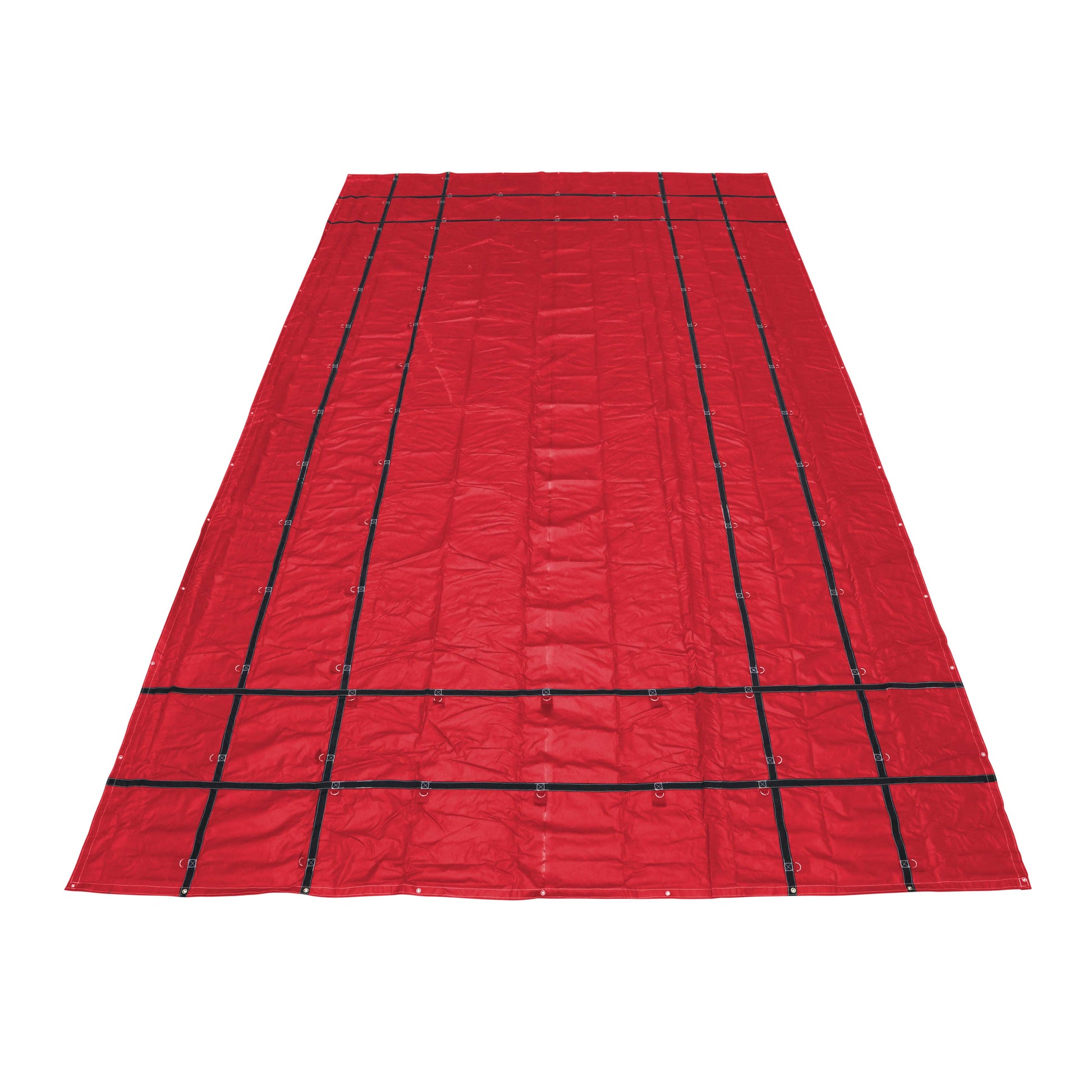 Heavy Duty Steel Tarp 16 foot x 27 foot (4 foot Drop4Sided) 18 oz Red Tarp image 1 of 9