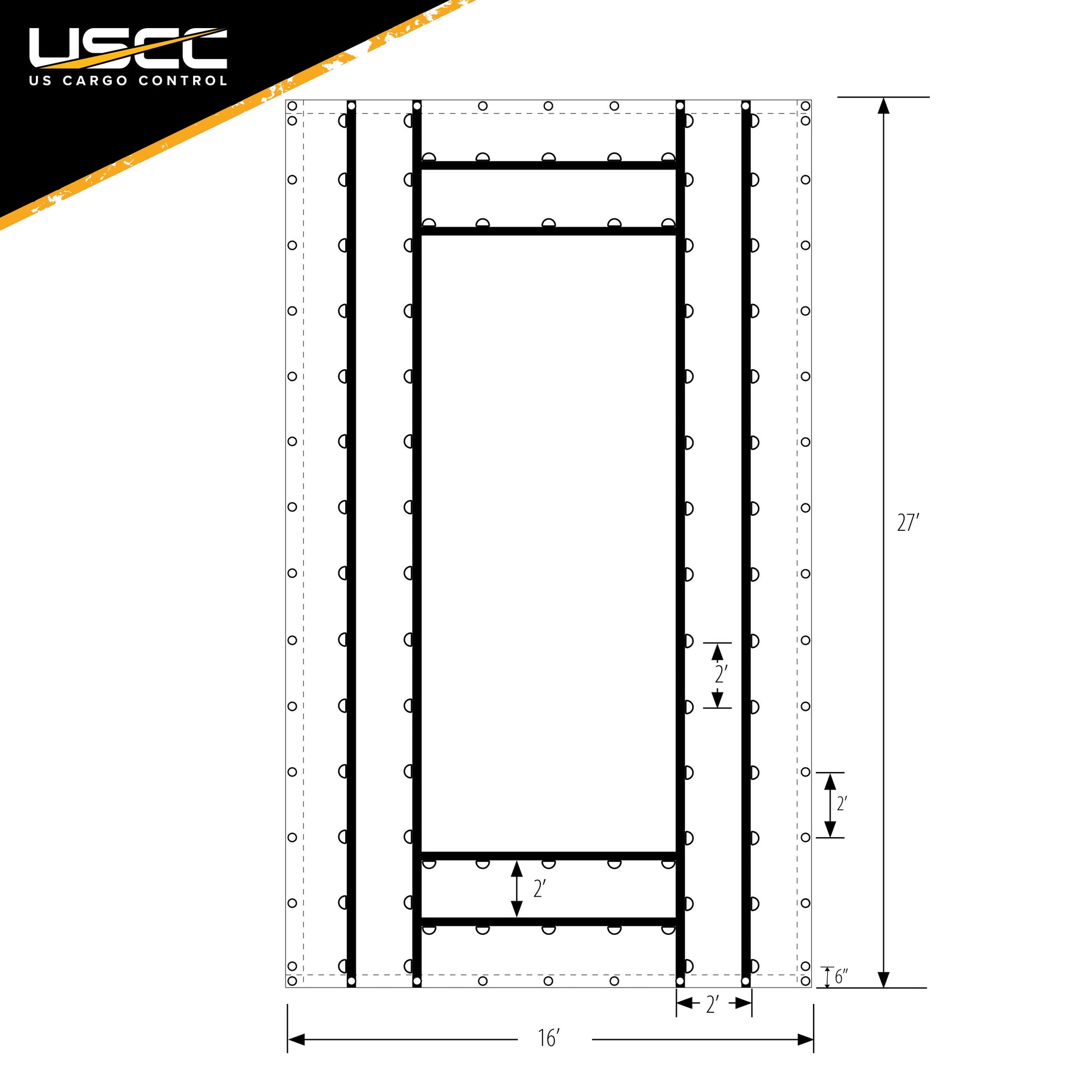 Heavy Duty Steel Tarp 16 foot x 27 foot (4 foot Drop4Sided) 18 oz Red Tarp image 6 of 9