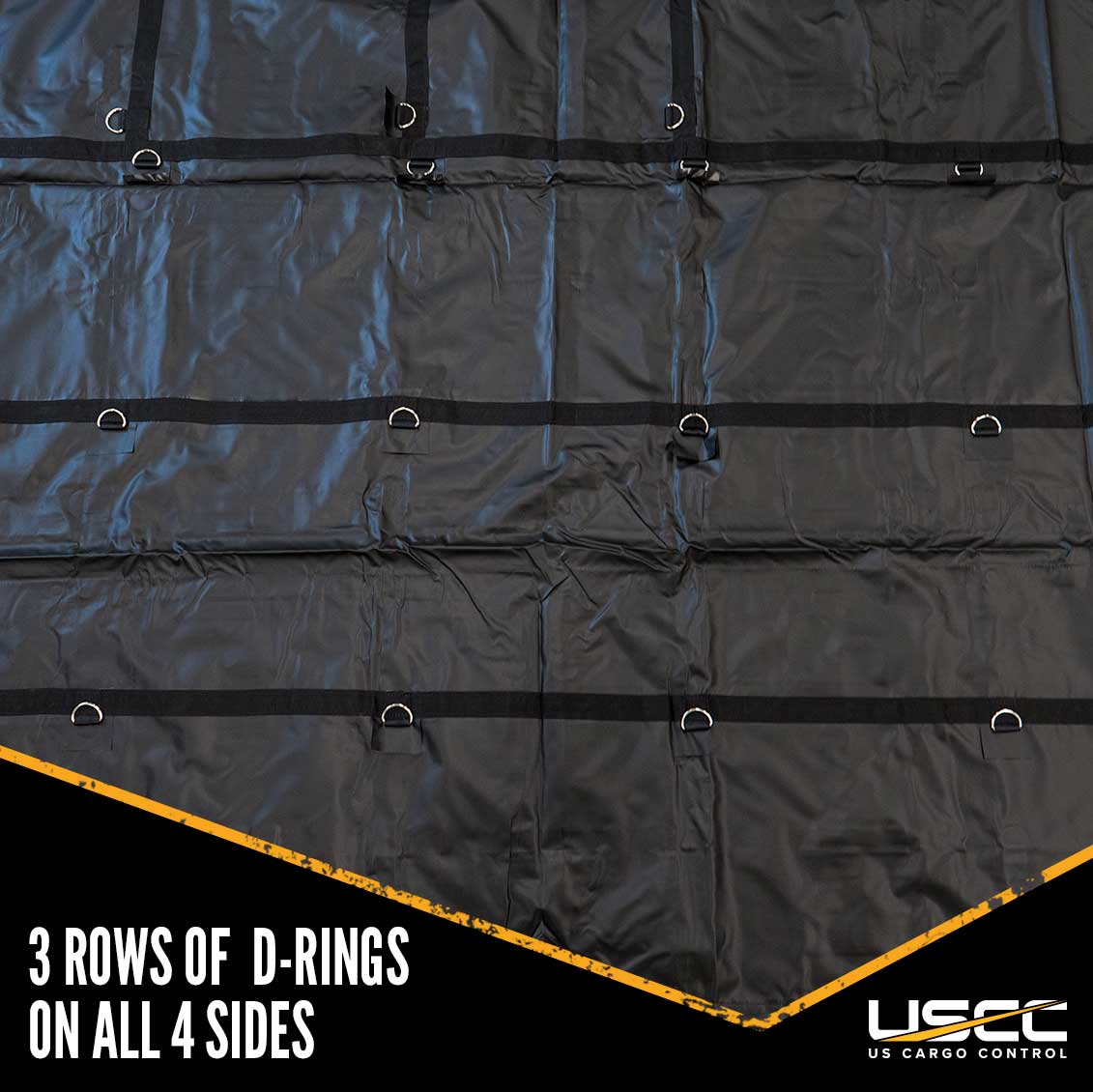 Heavy Duty Steel Tarp 20' x 18' (6' Drop) 18 oz. Black Tarp