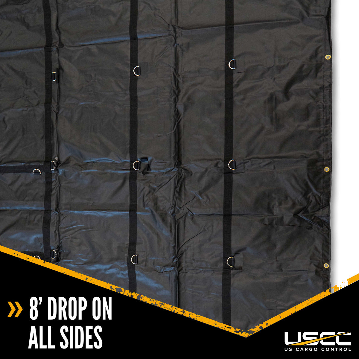 Heavy Duty Steel Tarp - 24' x 18' (8' Drop) - 18 oz. Black Tarp