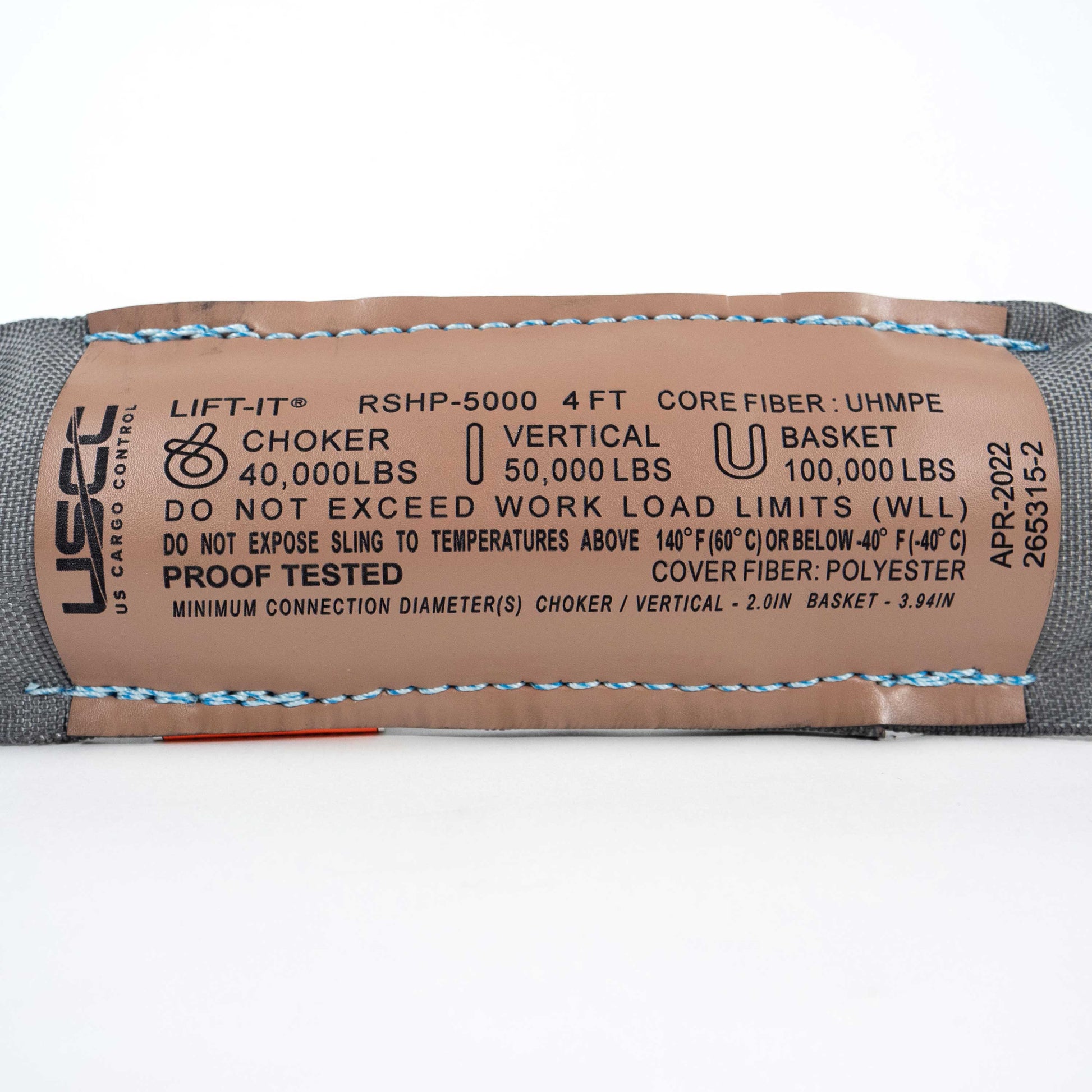 12' x 4" High Performance Round Sling | Vertical Cap: 50,000 lbs. tag