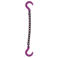516 inch x 3 foot Single Leg Chain Sling w Foundry & Foundry Hooks Grade 100 image 1 of 2