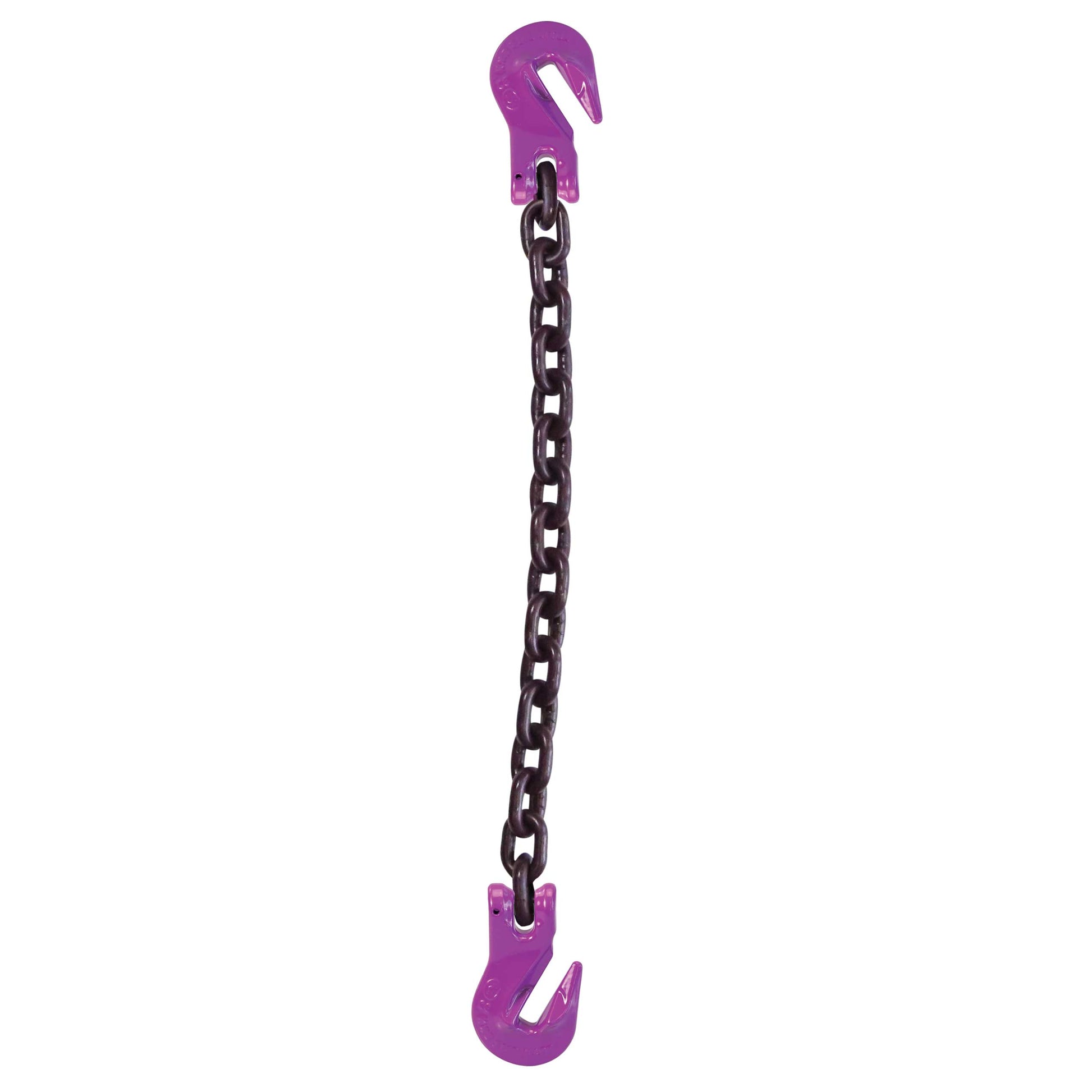 516 inch x 14 foot Single Leg Chain Sling w Grab & Grab Hooks Grade 100 image 1 of 2