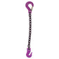 516 inch x 16 foot Single Leg Chain Sling w Grab & Sling Hooks Grade 100 image 1 of 2