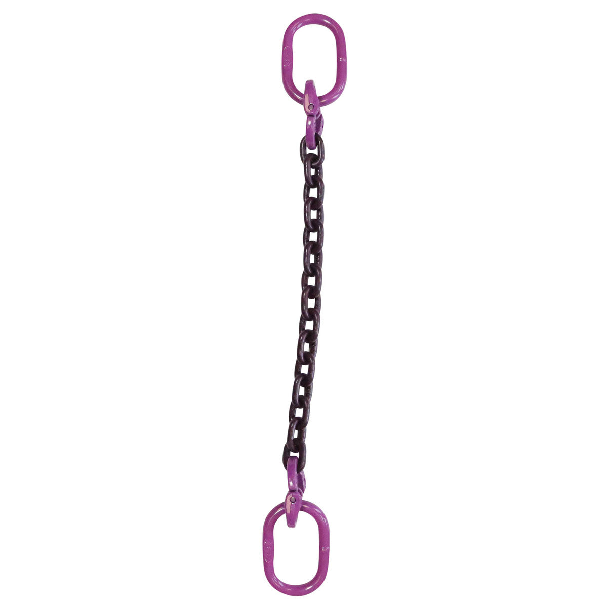 9/32" x 10' - Single Leg Chain Sling w/ Oblong Master Links  - Grade 100