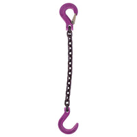 38 inch x 3 foot Single Leg Chain Sling w Sling & Foundry Hooks Grade 100 image 1 of 2