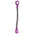 38 inch x 3 foot Single Leg Chain Sling w Grab & SelfLocking Hooks Grade 100 image 1 of 2