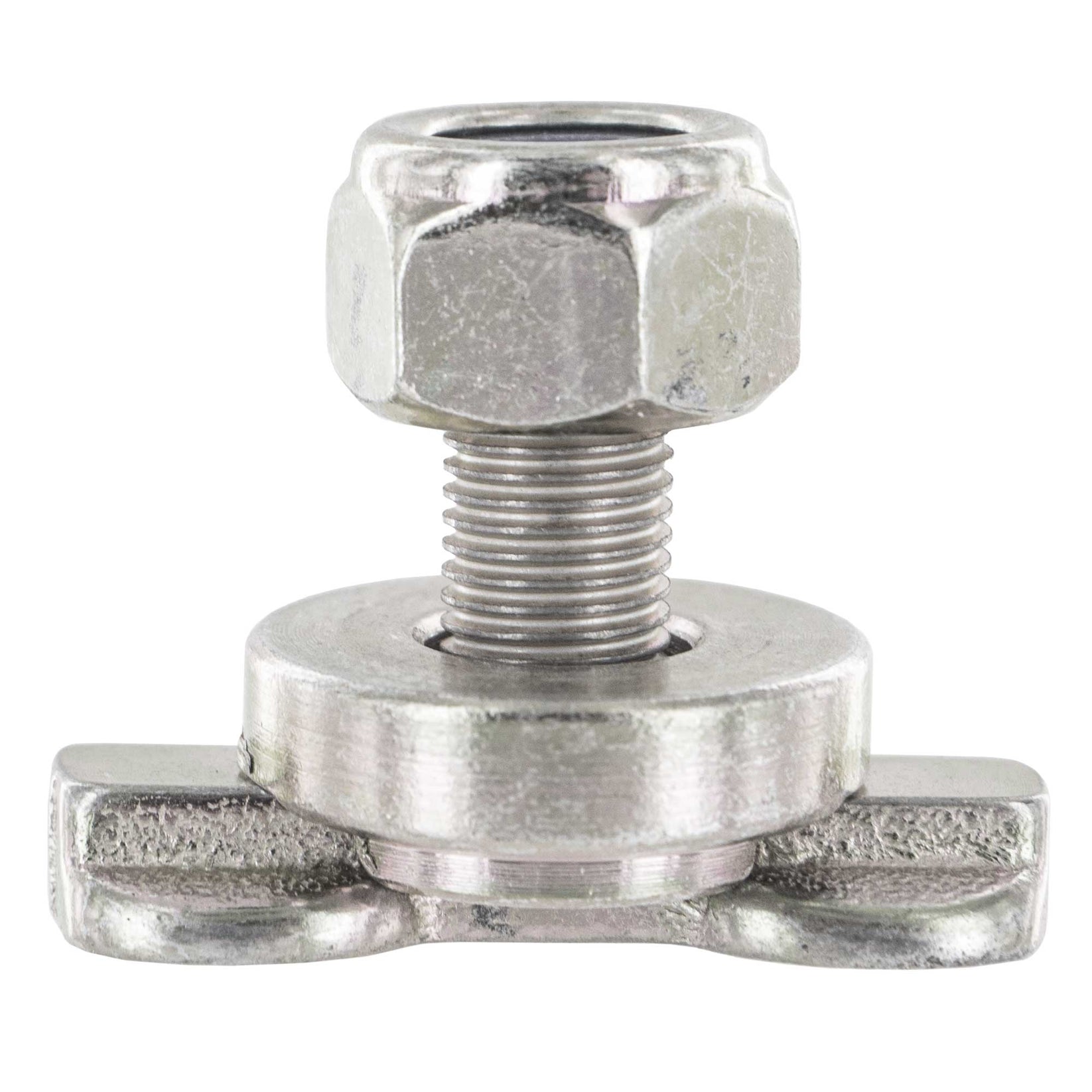 Double Lug Threaded Stud Fitting for LTrack White Zinc Finish