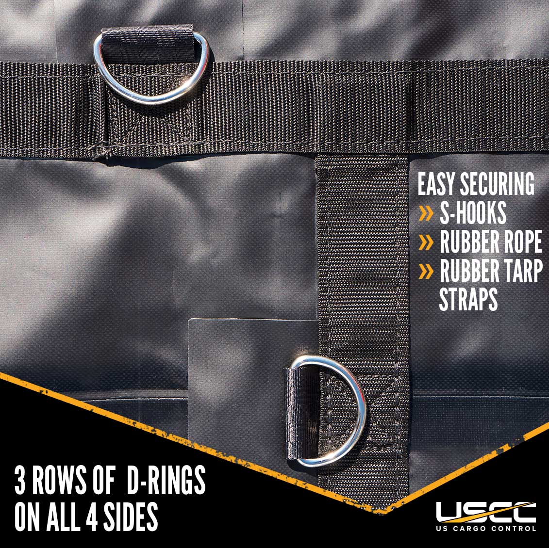US CARGO CONTROL 24 ft x 24 ft Tarp, Black, LMT2424-BLK
