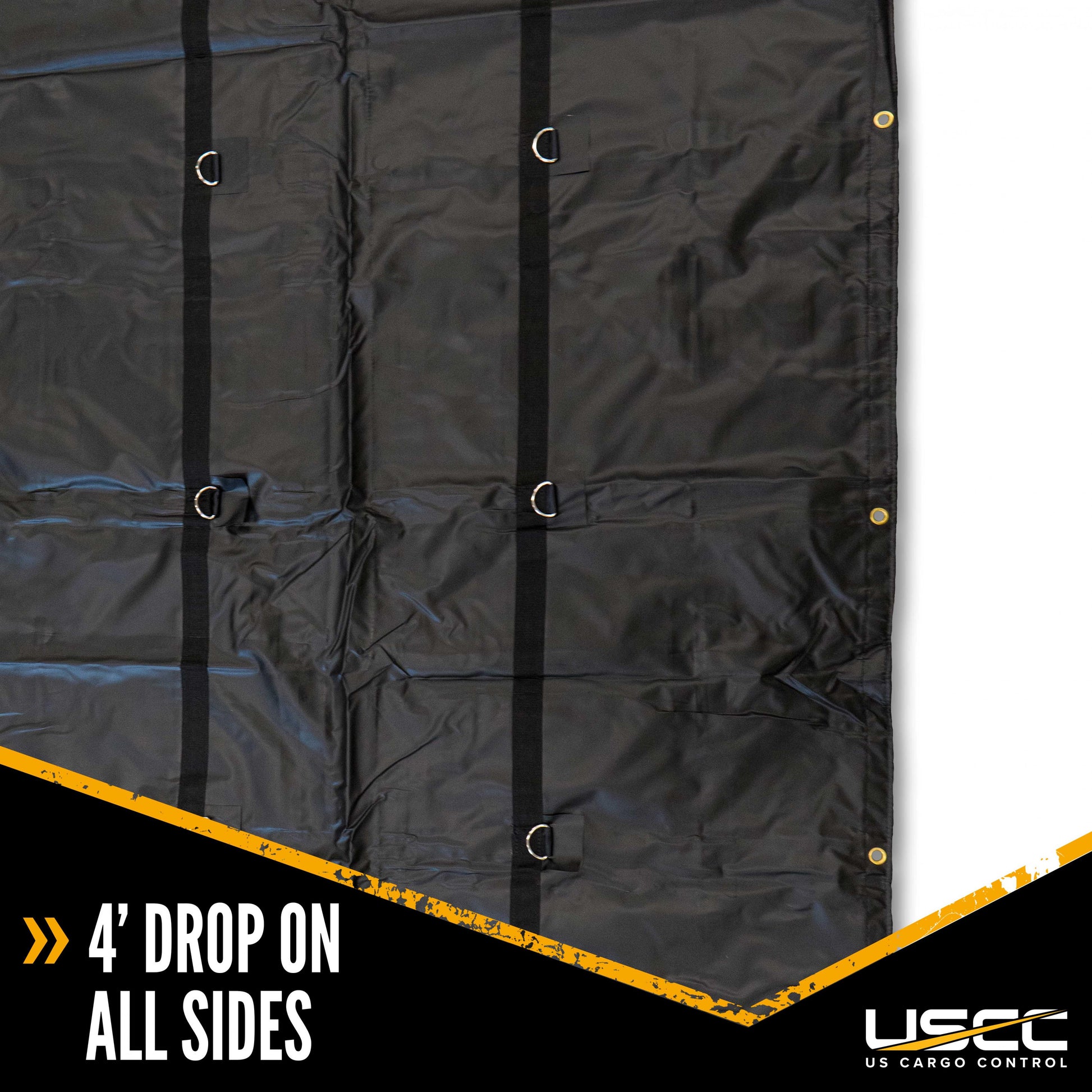 Lightweight Steel Tarp - 16' x 27' (4' Drop) - 14 oz. Black Tarp