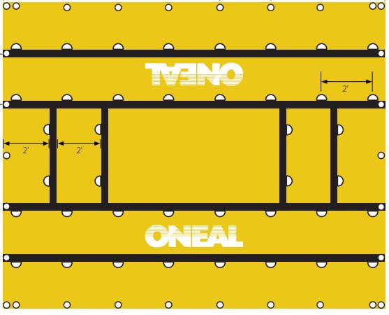 12' x 15' O'Neal Steel Tarp, Yellow, 18 oz.