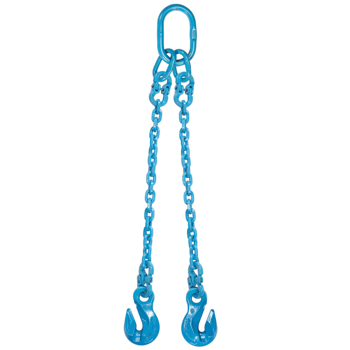 3/8" x 4' - Pewag 2 Leg Chain Sling w/ Grab Hooks - Grade 120
