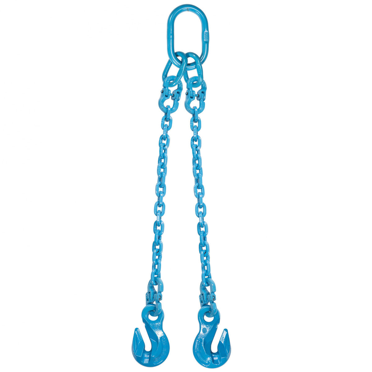 3/8" x 10' - Pewag 2 Leg Chain Sling w/ Grab Hooks - Grade 120
