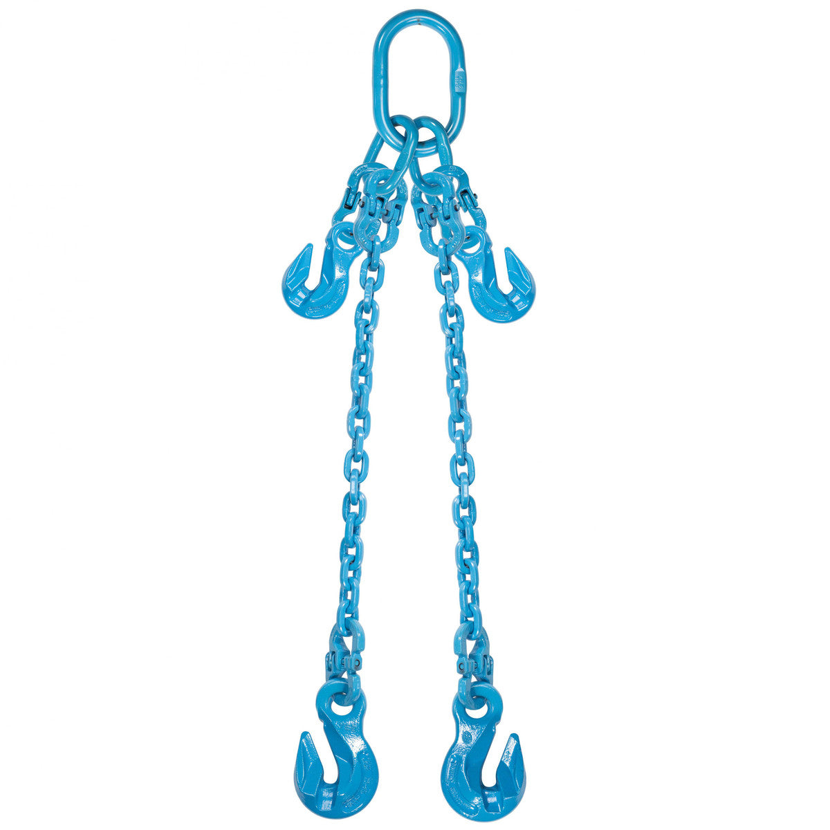 9/32" x 10' - Pewag  Adjustable 2 Leg Chain Sling w/ Grab Hooks - Grade 120