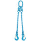 3/8" x 10' - Pewag 2 Leg Chain Sling w/ Sling Hooks - Grade 120
