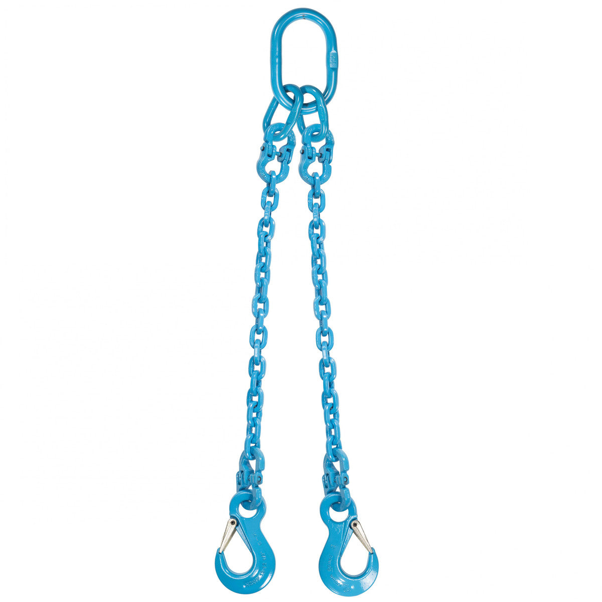3/8" x 8' - Pewag 2 Leg Chain Sling w/ Sling Hooks - Grade 120
