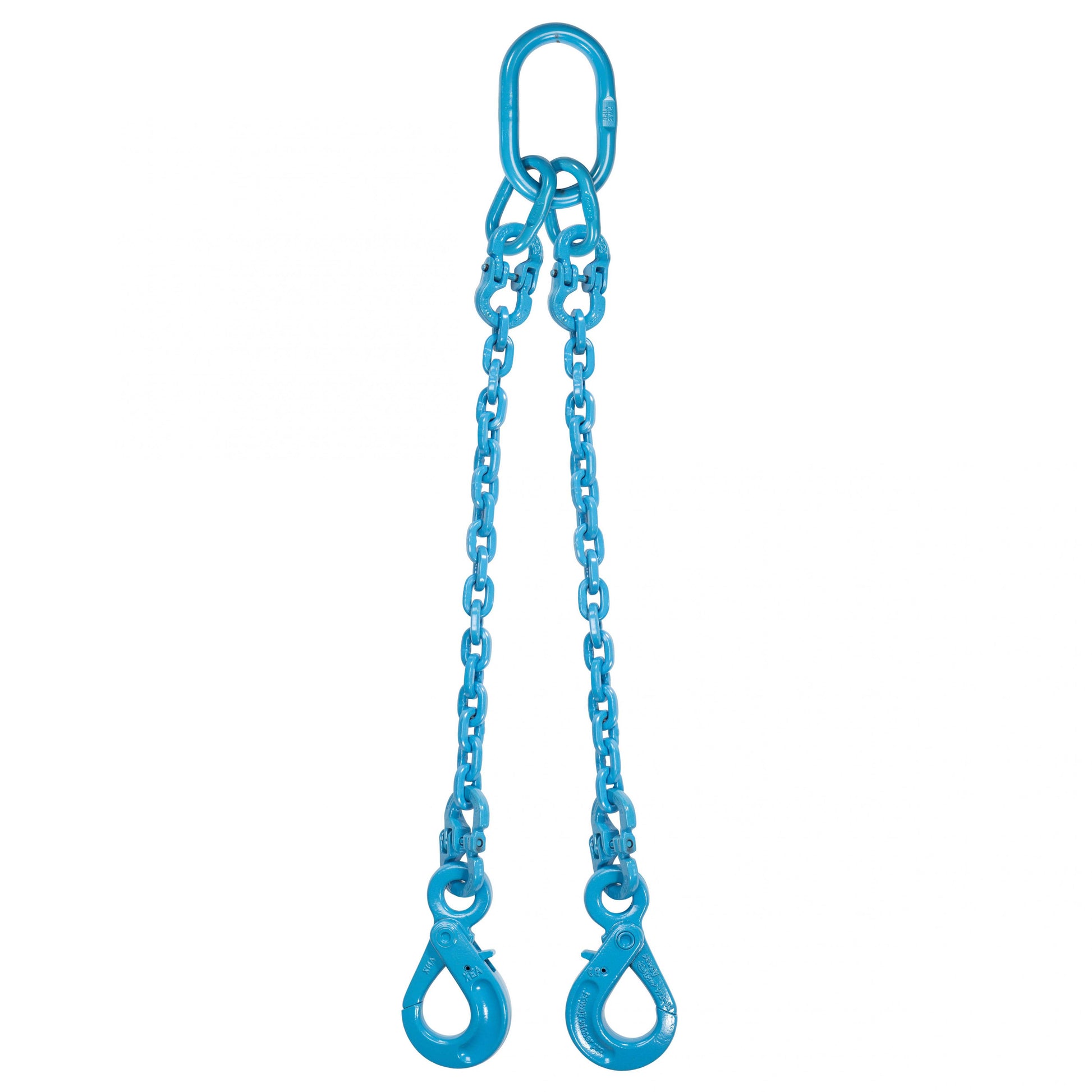 932 inch x 3 foot Pewag 2 Leg Chain Sling w SelfLocking Hooks Grade 120