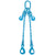 12 inch x 10 foot Pewag Adjustable 2 Leg Chain Sling w SelfLocking Hooks Grade 120