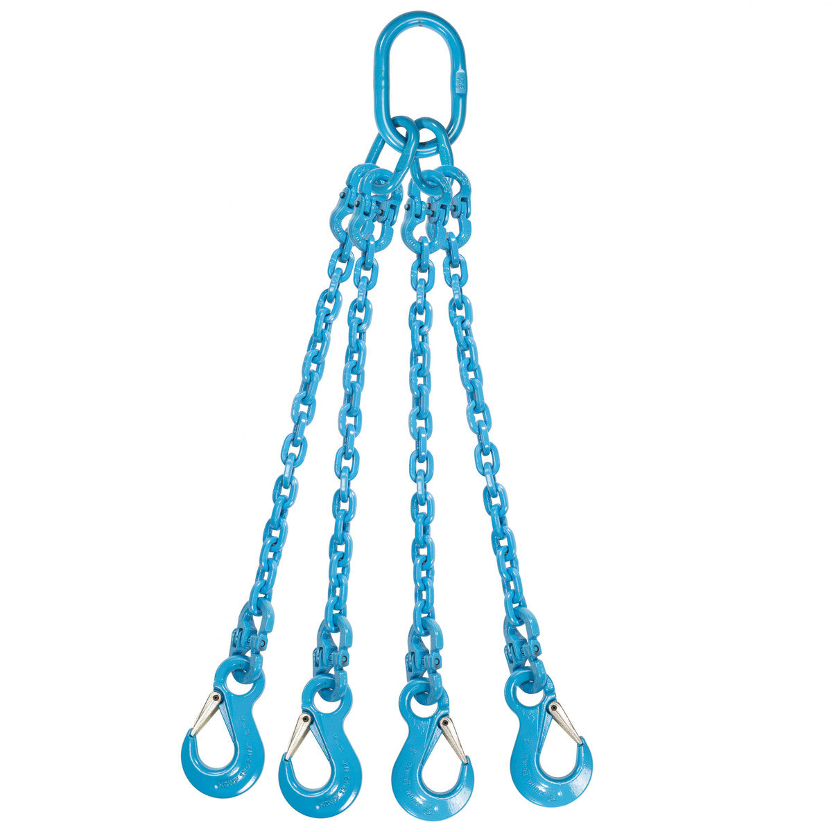 3/8" x 5' - Pewag 4 Leg Chain Sling w/ Sling Hooks - Grade 120