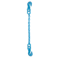 9/32" x 3' - Pewag Single Leg Chain Sling w/ Grab & Grab Hooks - Grade 120