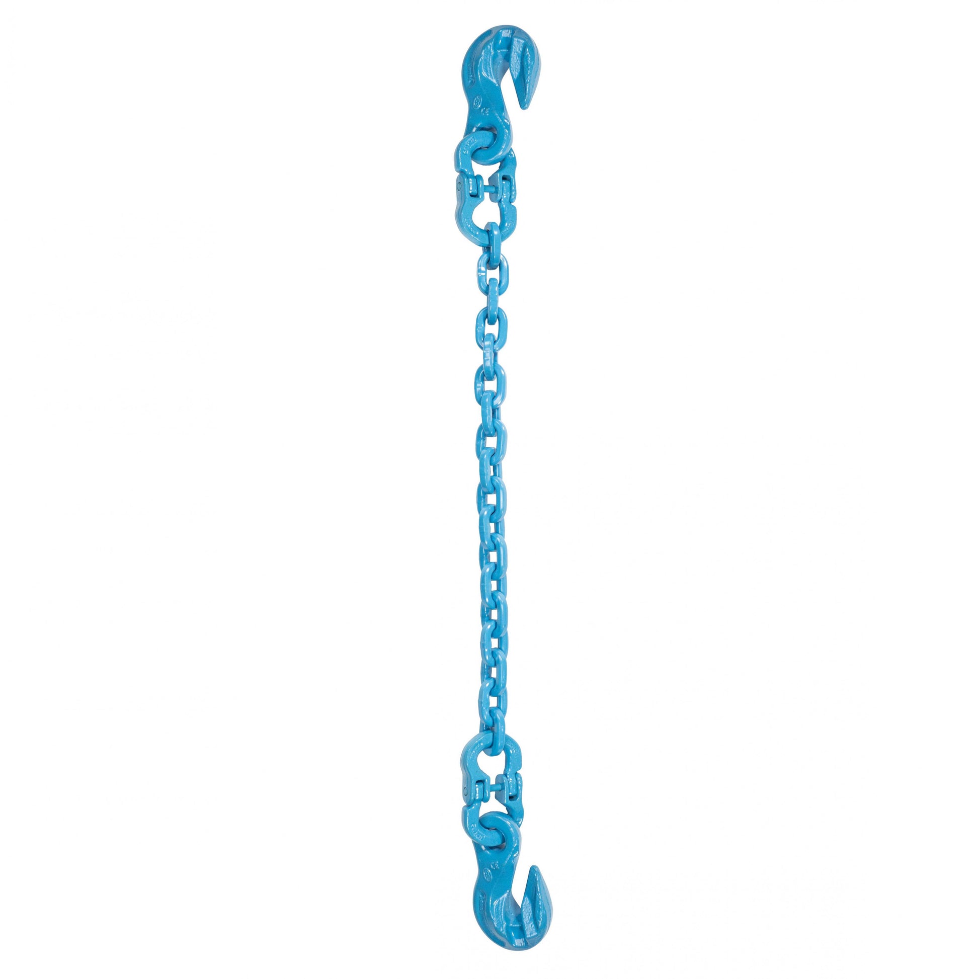 12 inch x 4 foot Pewag Single Leg Chain Sling w Grab & Grab Hooks Grade 120 image 1 of 2