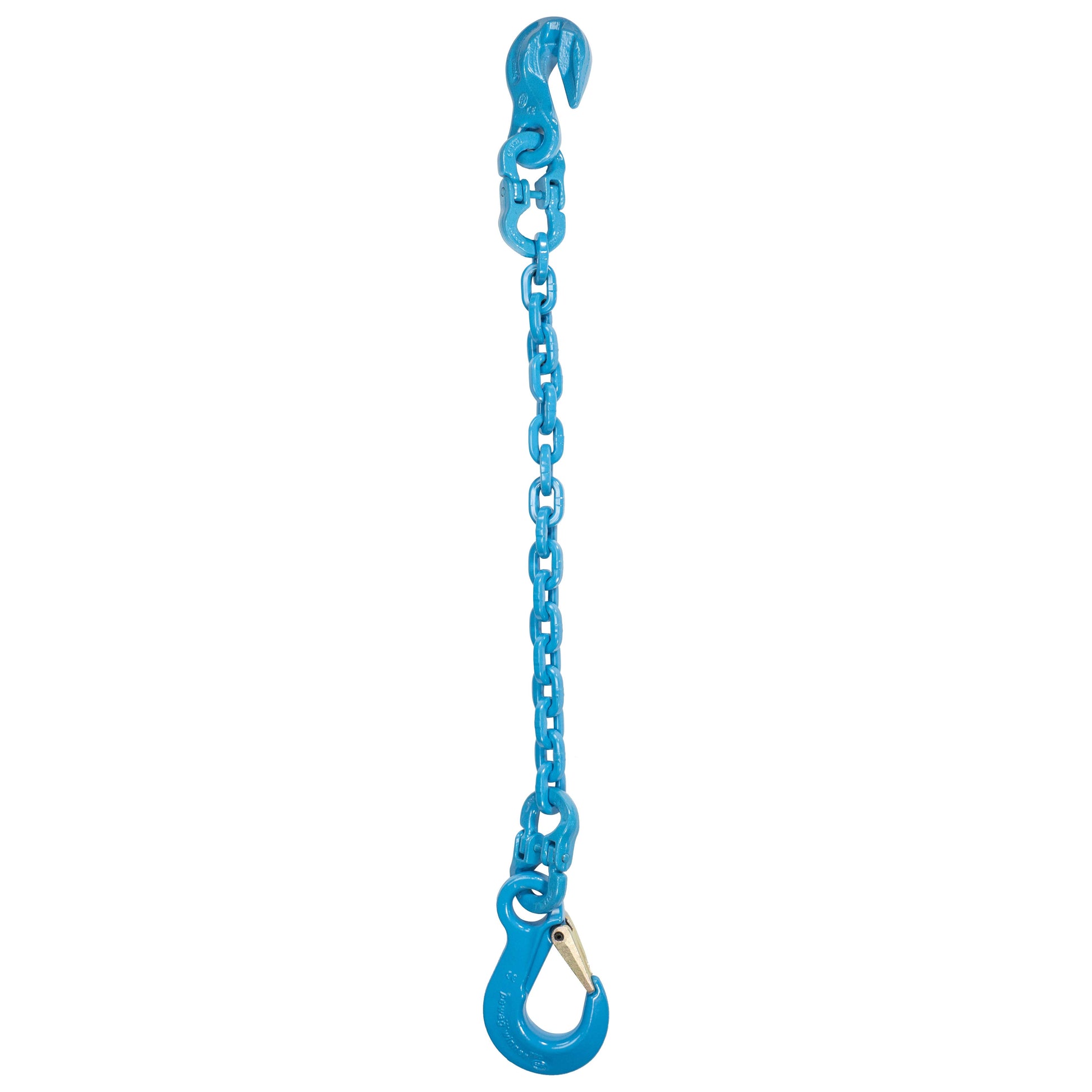 38 inch x 16 foot Pewag Single Leg Chain Sling w Grab & Sling Hooks Grade 120 image 1 of 2