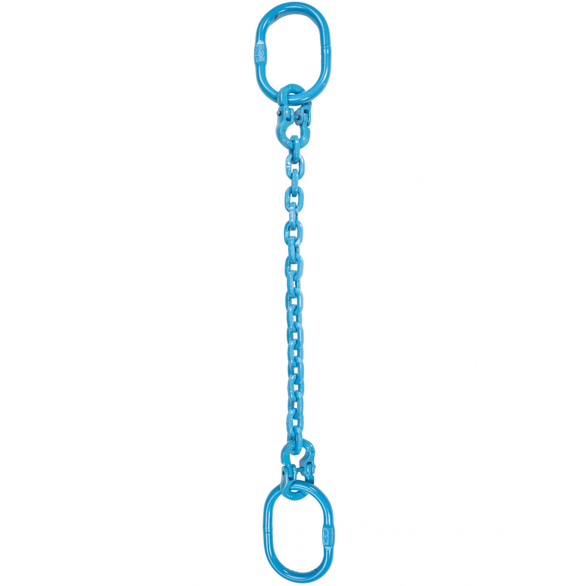 9/32" x 18' - Pewag Single Leg Chain Sling w/ Oblong Master Links - Grade 120